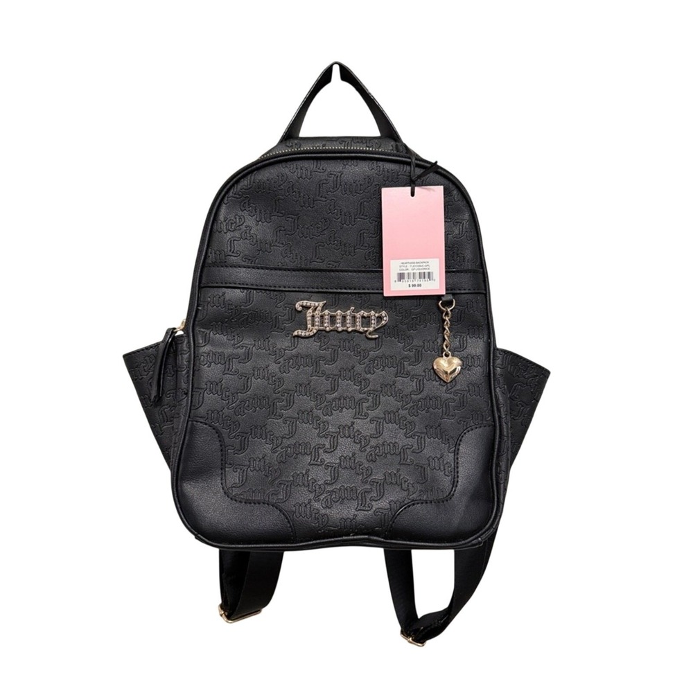 Juicy Couture Heartless Backpack Womens OS Black Y2K Glam
NWT